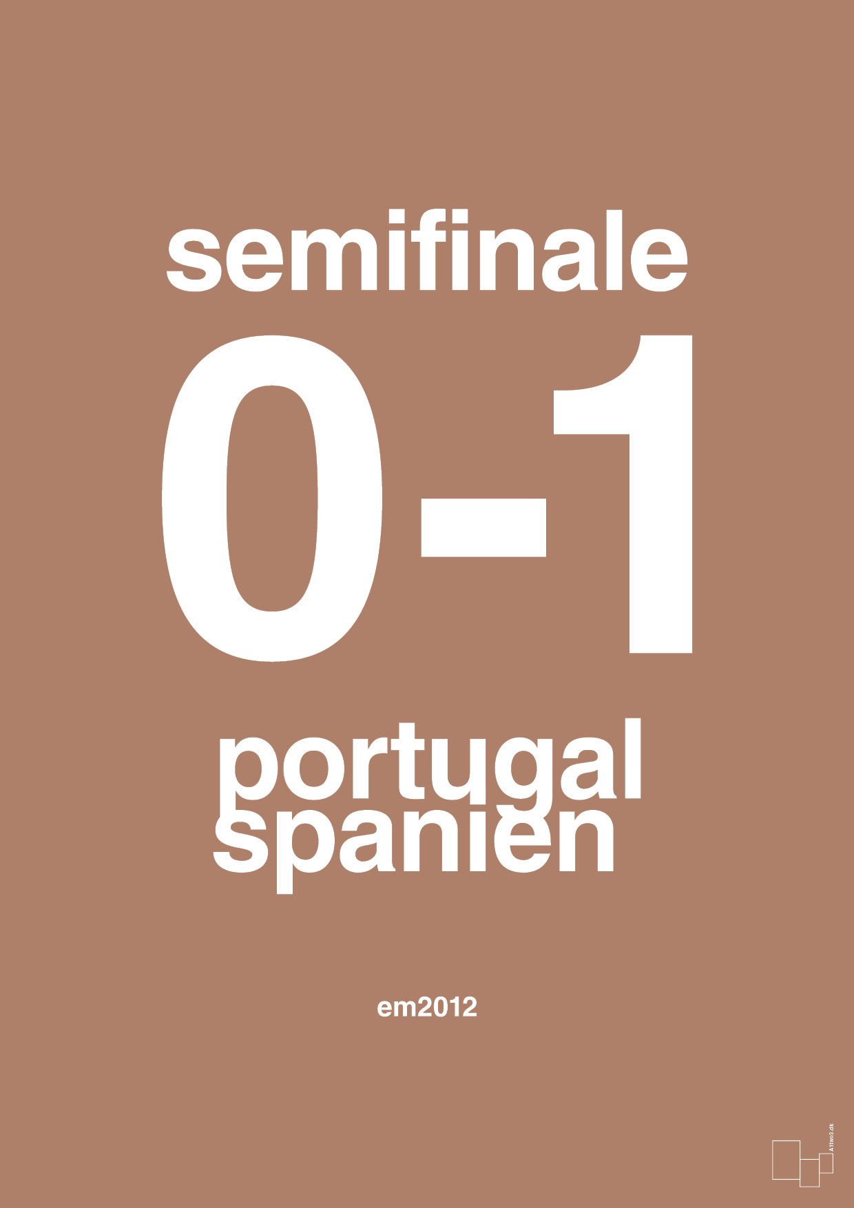 plakat: resultat for fodbold em semifinale B i 2012 - cider spice-Fodbold-A1two3