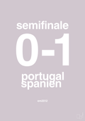 plakat: resultat for fodbold em semifinale B i 2012 - dusty lilac-Fodbold-A1two3