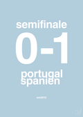plakat: resultat for fodbold em semifinale B i 2012 - heavenly blue-Fodbold-A1two3