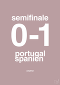 plakat: resultat for fodbold em semifinale B i 2012 - light rose-Fodbold-A1two3