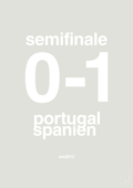 plakat: resultat for fodbold em semifinale B i 2012 - painters white-Fodbold-A1two3