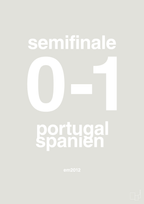 plakat: resultat for fodbold em semifinale B i 2012 - painters white-Fodbold-A1two3