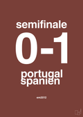 plakat: resultat for fodbold em semifinale B i 2012 - red pepper-Fodbold-A1two3