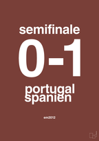 plakat: resultat for fodbold em semifinale B i 2012 - red pepper-Fodbold-A1two3