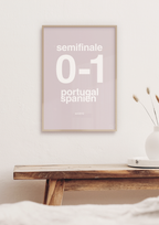 plakat: resultat for fodbold em semifinale B i 2012 - painters white-Fodbold-A1two3