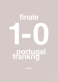 plakat: resultat for fodbold em finalen i 2016 - broken beige-Fodbold-A1two3
