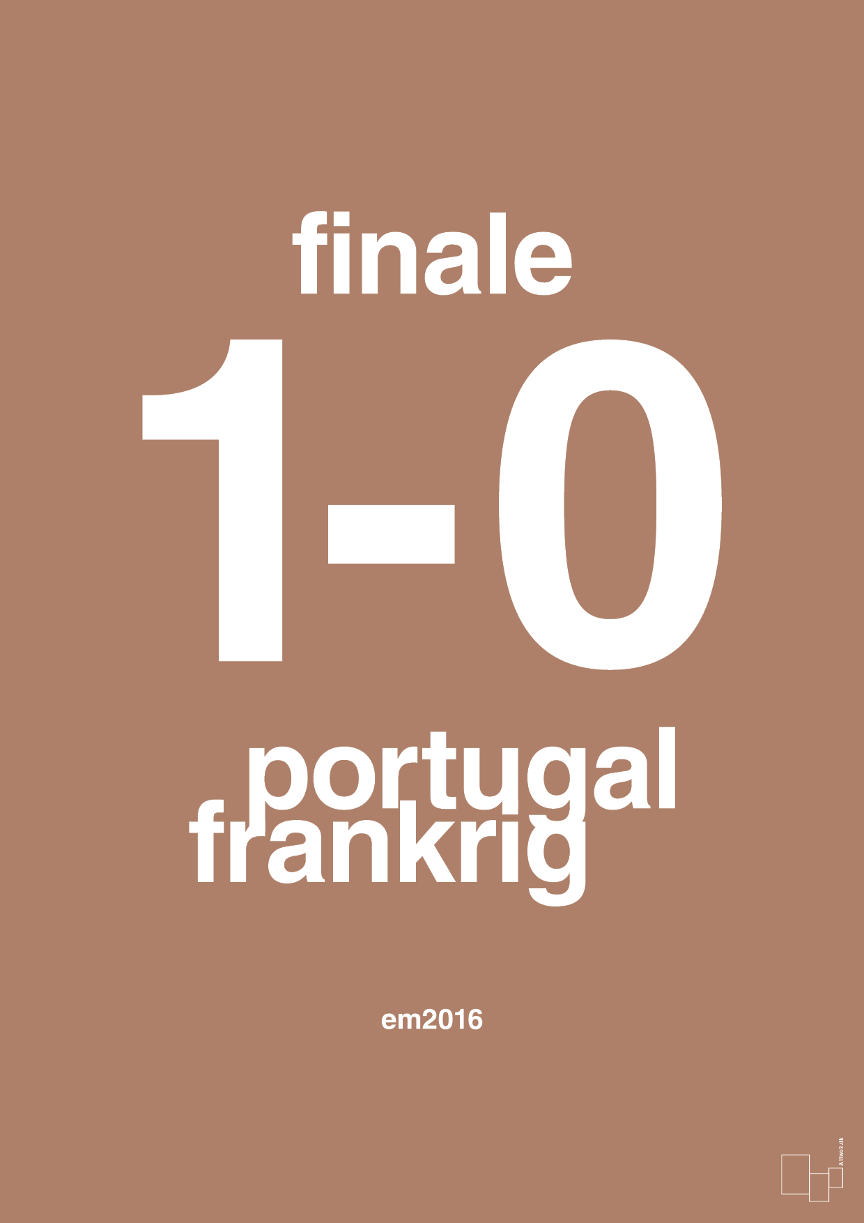 plakat: resultat for fodbold em finalen i 2016 - cider spice-Fodbold-A1two3