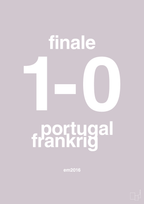 plakat: resultat for fodbold em finalen i 2016 - dusty lilac-Fodbold-A1two3