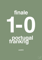 plakat: resultat for fodbold em finalen i 2016 - jade-Fodbold-A1two3
