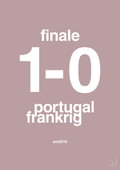 plakat: resultat for fodbold em finalen i 2016 - light rose-Fodbold-A1two3
