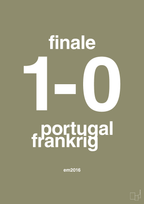 plakat: resultat for fodbold em finalen i 2016 - misty forrest-Fodbold-A1two3