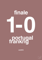 plakat: resultat for fodbold em finalen i 2016 - plum-Fodbold-A1two3