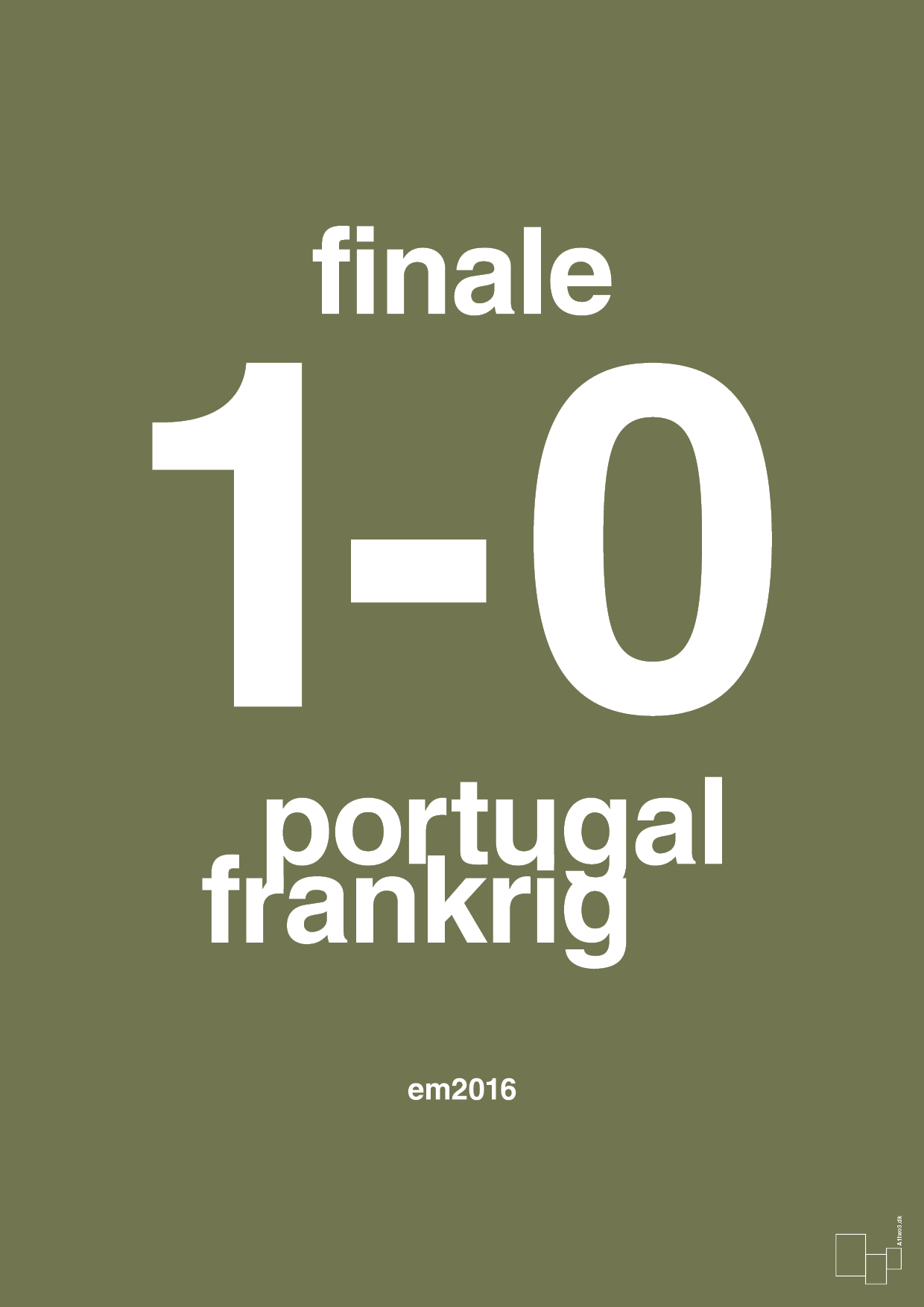 plakat: resultat for fodbold em finalen i 2016 - secret meadow-Fodbold-A1two3