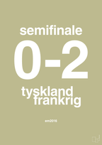 plakat: resultat for fodbold em semifinale A i 2016 - back to nature-Fodbold-A1two3