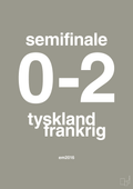 plakat: resultat for fodbold em semifinale A i 2016 - battleship gray-Fodbold-A1two3
