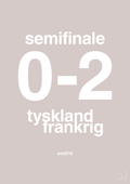plakat: resultat for fodbold em semifinale A i 2016 - broken beige-Fodbold-A1two3