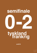 plakat: resultat for fodbold em semifinale A i 2016 - cognac-Fodbold-A1two3
