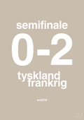 plakat: resultat for fodbold em semifinale A i 2016 - creamy mushroom-Fodbold-A1two3