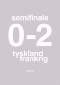 plakat: resultat for fodbold em semifinale A i 2016 - dusty lilac-Fodbold-A1two3