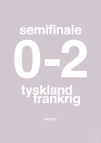 plakat: resultat for fodbold em semifinale A i 2016 - dusty lilac-Fodbold-A1two3