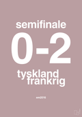 plakat: resultat for fodbold em semifinale A i 2016 - light rose-Fodbold-A1two3