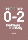 plakat: resultat for fodbold em semifinale A i 2016 - plum-Fodbold-A1two3