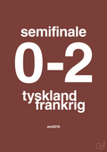 plakat: resultat for fodbold em semifinale A i 2016 - red pepper-Fodbold-A1two3