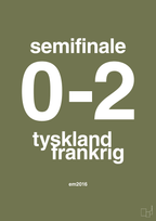 plakat: resultat for fodbold em semifinale A i 2016 - secret meadow-Fodbold-A1two3