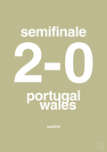 plakat: resultat for fodbold em semifinale B i 2016 - back to nature-Fodbold-A1two3