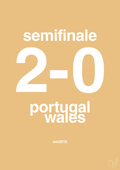 plakat: resultat for fodbold em semifinale B i 2016 - charismatic-Fodbold-A1two3