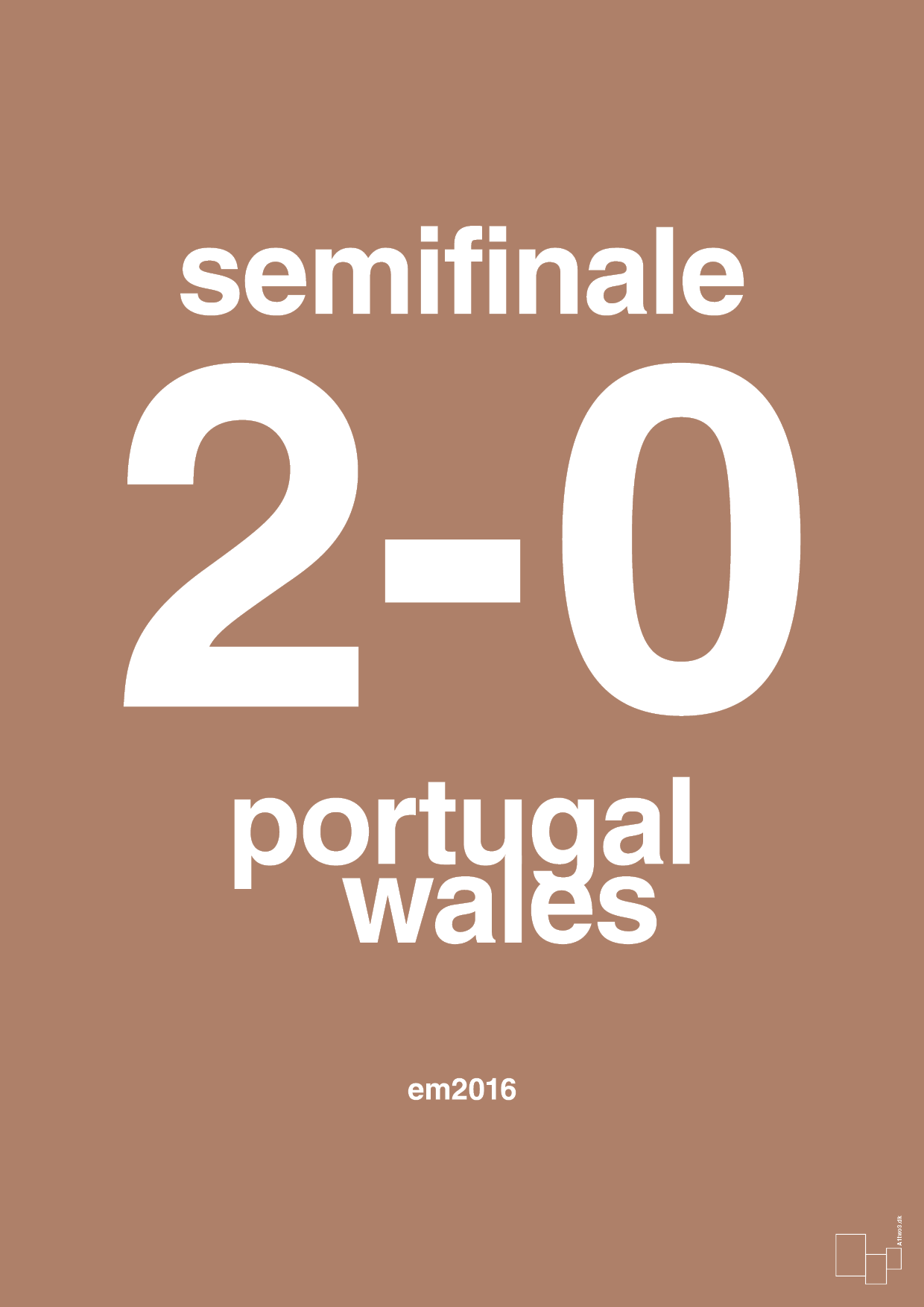 plakat: resultat for fodbold em semifinale B i 2016 - cider spice-Fodbold-A1two3