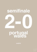 plakat: resultat for fodbold em semifinale B i 2016 - creamy mushroom-Fodbold-A1two3