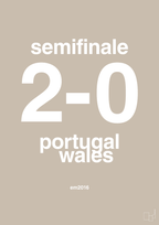 plakat: resultat for fodbold em semifinale B i 2016 - creamy mushroom-Fodbold-A1two3
