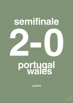 plakat: resultat for fodbold em semifinale B i 2016 - jade-Fodbold-A1two3