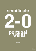 plakat: resultat for fodbold em semifinale B i 2016 - misty forrest-Fodbold-A1two3