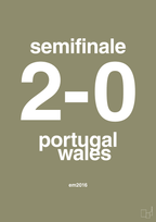 plakat: resultat for fodbold em semifinale B i 2016 - misty forrest-Fodbold-A1two3