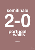 plakat: resultat for fodbold em semifinale B i 2016 - plum-Fodbold-A1two3