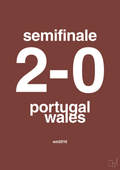 plakat: resultat for fodbold em semifinale B i 2016 - red pepper-Fodbold-A1two3