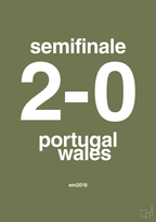 plakat: resultat for fodbold em semifinale B i 2016 - secret meadow-Fodbold-A1two3