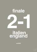 plakat: resultat for fodbold em finalen i 2020 - battleship gray-Fodbold-A1two3