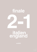 plakat: resultat for fodbold em finalen i 2020 - broken beige-Fodbold-A1two3