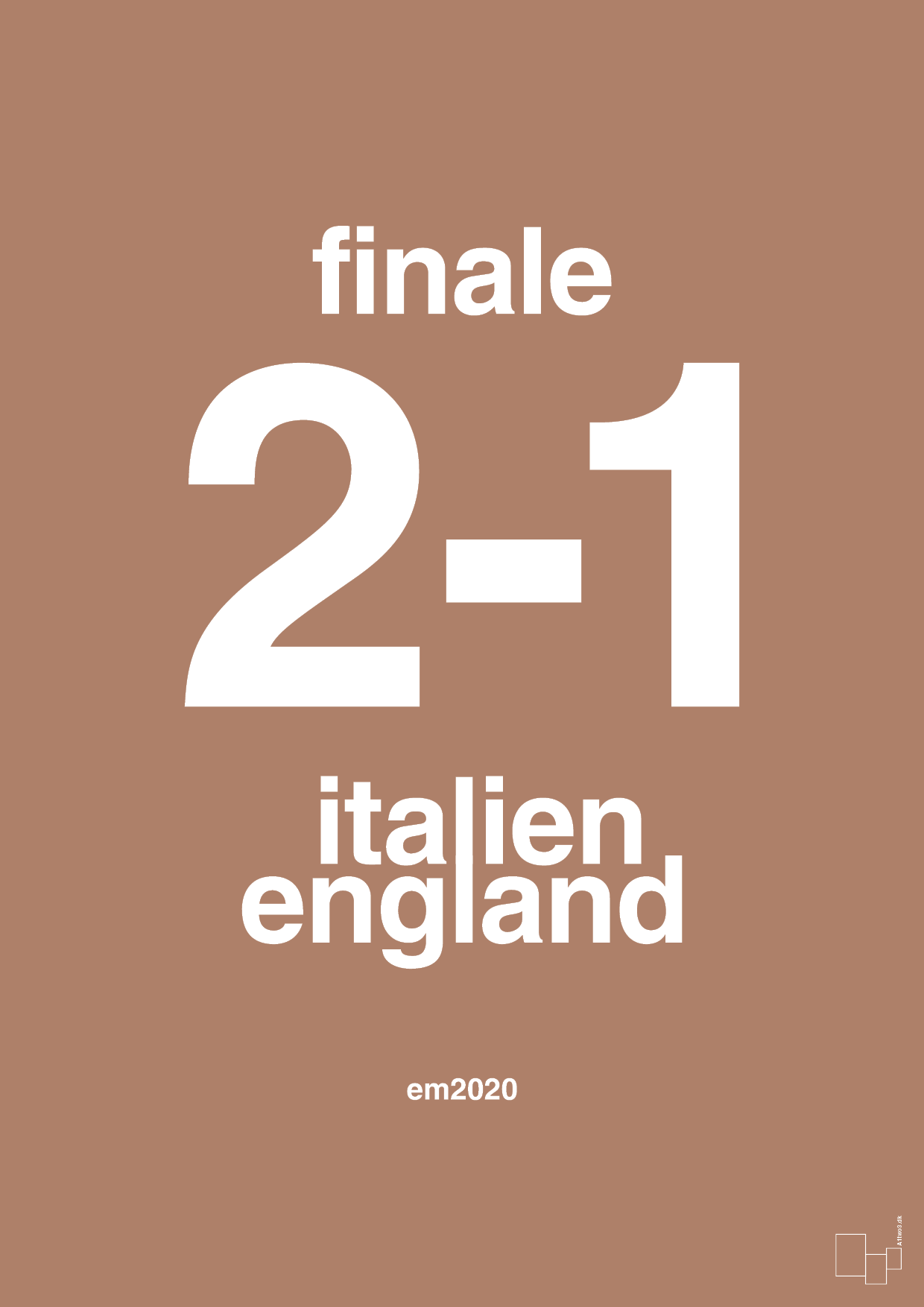 plakat: resultat for fodbold em finalen i 2020 - cider spice-Fodbold-A1two3