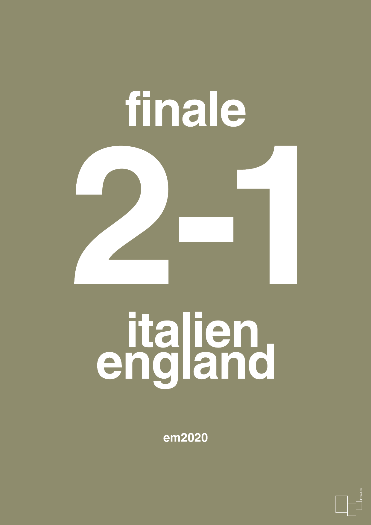 plakat: resultat for fodbold em finalen i 2020 - misty forrest-Fodbold-A1two3