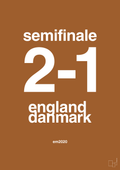 plakat: resultat for fodbold em semifinale A i 2020 - cognac-Fodbold-A1two3