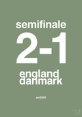 plakat: resultat for fodbold em semifinale A i 2020 - jade-Fodbold-A1two3