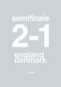 plakat: resultat for fodbold em semifinale A i 2020 - light drizzle-Fodbold-A1two3