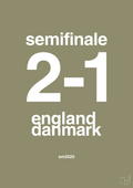plakat: resultat for fodbold em semifinale A i 2020 - misty forrest-Fodbold-A1two3