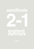 plakat: resultat for fodbold em semifinale A i 2020 - painters white-Fodbold-A1two3