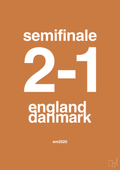 plakat: resultat for fodbold em semifinale A i 2020 - rumba orange-Fodbold-A1two3