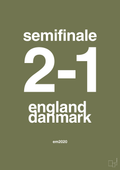 plakat: resultat for fodbold em semifinale A i 2020 - secret meadow-Fodbold-A1two3